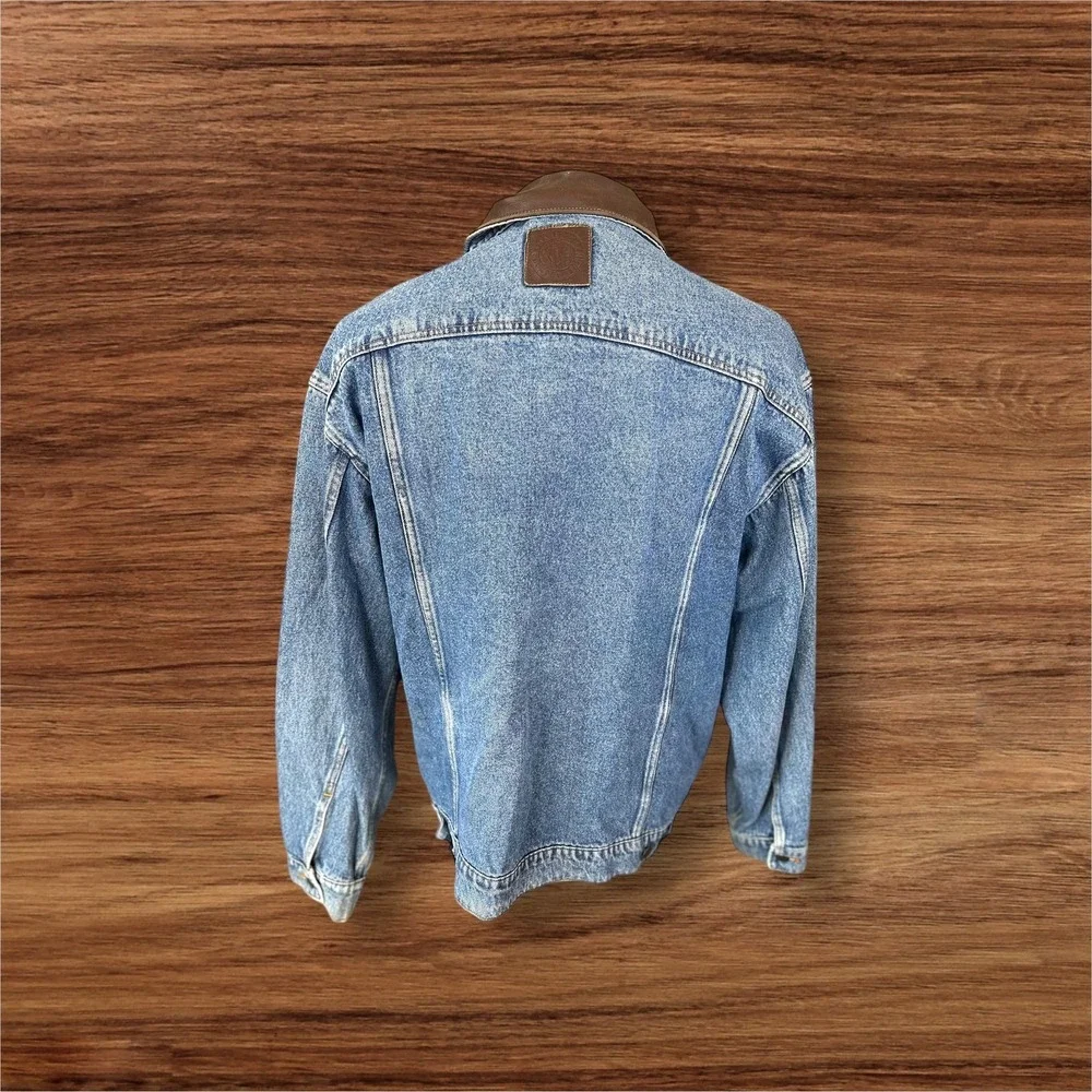Vintage Ralph Lauren Denim Chore Jacket Corduroy Collar Mens Size M Western - Picture 2 of 13